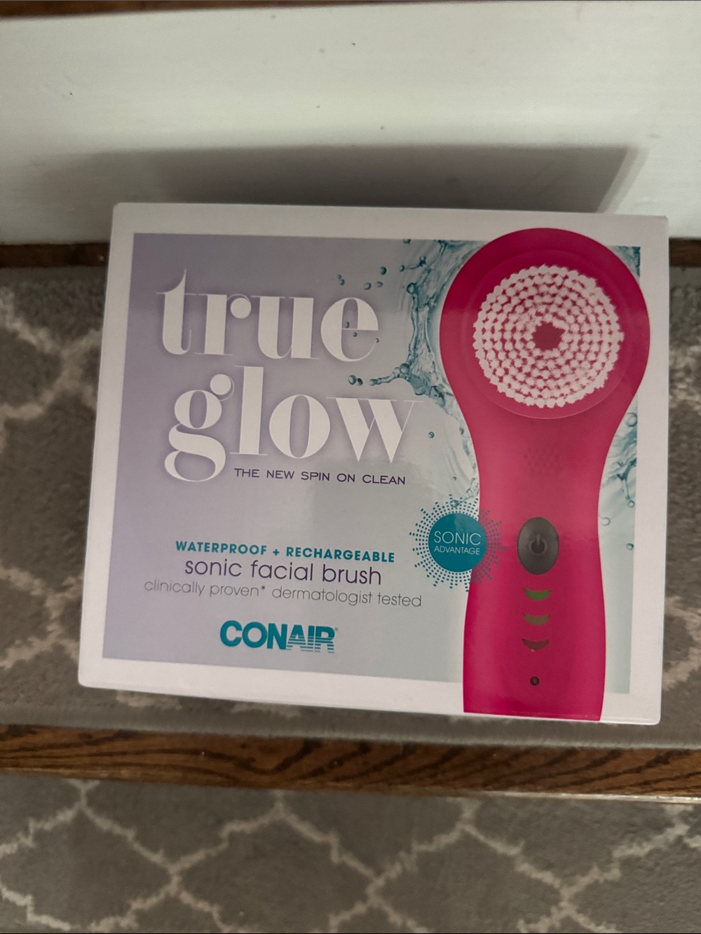 Conair True Glow Rechargeable Sonic Facial Brush - Pink
